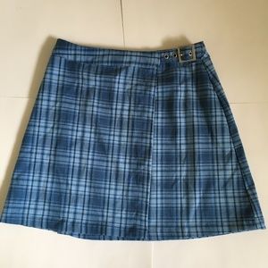 John Galt plaid cross wrap mini skirt. Size S or XS.